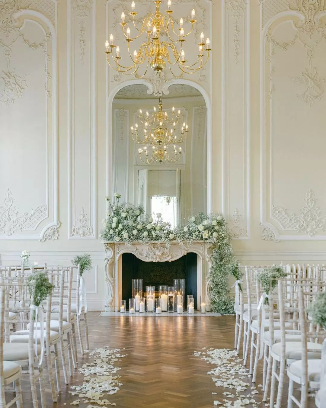 Пример декора свадьбы в классическом стиле. Фото.