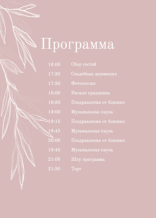 Программа в стиле рустик розовый